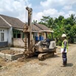 Pengerjaan Pondasi Bore Pile Mesin Mini Crane