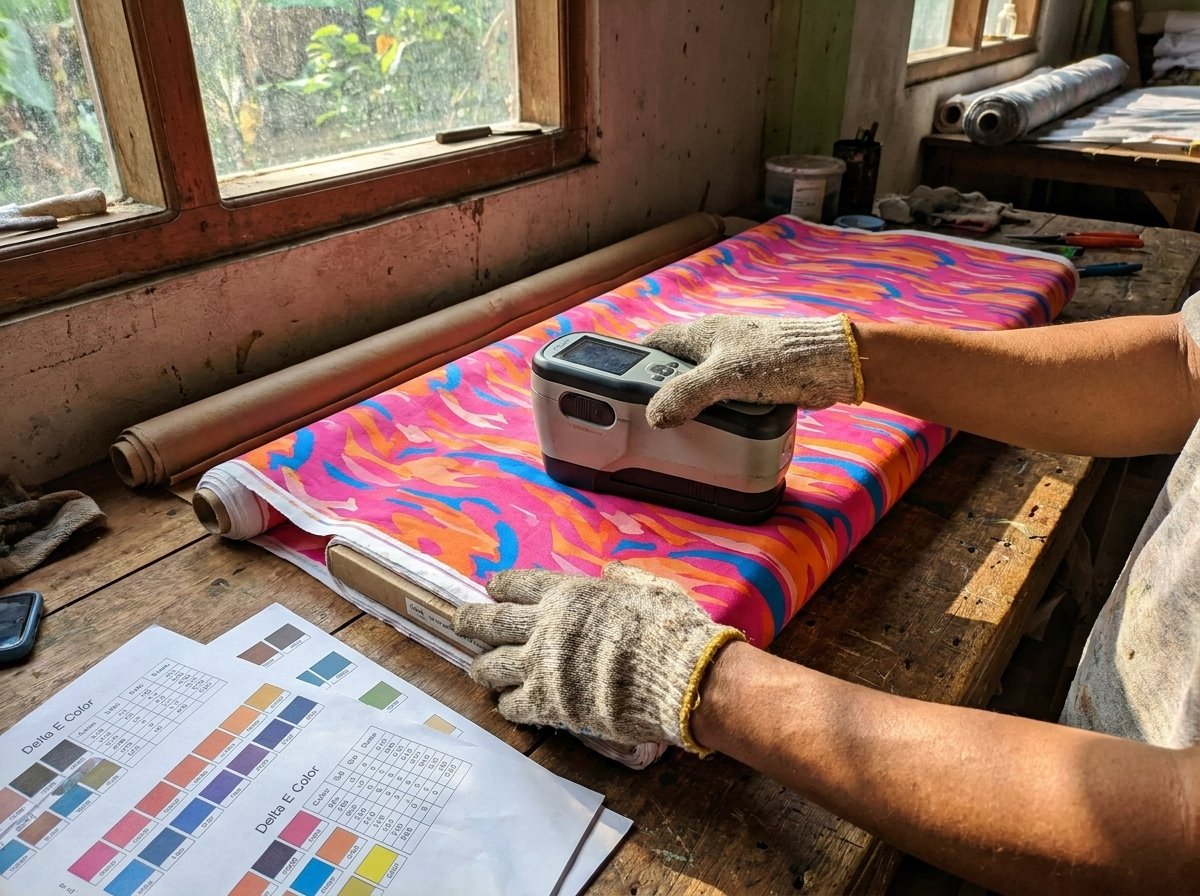 Solusi Kalibrasi Warna Printing Kain CIEDE2000